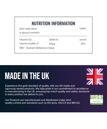ProHealth Vitamin D3 2000 IU + K2 60 g Spray 4-Month Supply 2 000 IU D3 + K2 Spray - 4 Month Supply - Buy Online on GoSupps.com