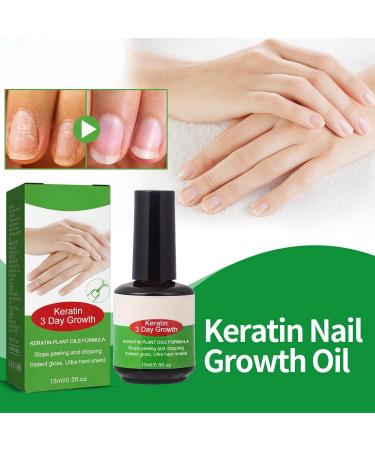 Keratin 3 Day Growth Nail Treatment & Strengthener Nail Growth and Strengthener Fast Keratin Nail Hardener Nail Hardener Oil Nail Polish Strengthener for Thin Nails Nail Strengthener for Damaged Nails - Buy Online on GoSupps.com