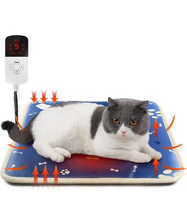 Pet Heating Pad for Cats Dogs - Waterproof, Auto Power Off, Adjustable Temperature - 20 x 20 Indoor Warming Mat - Buy Online on GoSupps.com