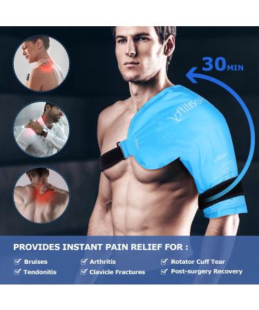 Healifty Shoulder Ice Pack - Reusable Hot/Cold Therapy Wrap for Pain Relief and Recovery - Blue - Buy Online on GoSupps.com