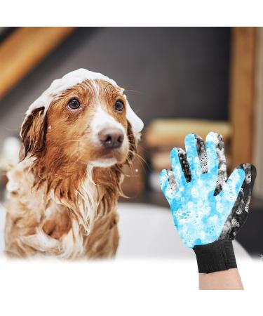 Fousenuk Silicone Pet Care Gloves for Dogs & Cats - Deshedding Bathing & Massage - Adjustable Fur Care with Velcro Fastener - Buy Online on GoSupps.com