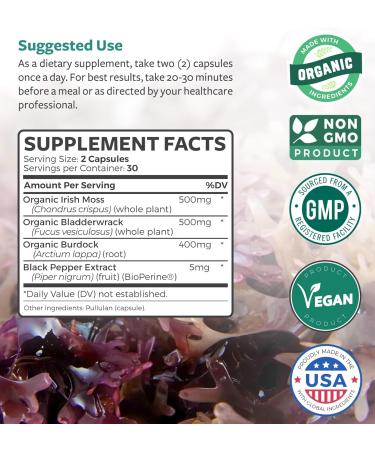 Black Seed Oil Gummies & Sea Moss (1-Month Supply) - Mineral-Rich Duo - Black Seed Oil Gummies Ginger Ale Flavor Cold-Pressed Nigella Sativa & Advanced Organic Irish Sea Moss with BioPerine (60 Caps) - Buy Online on GoSupps.com