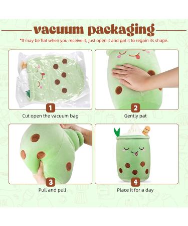 BoBa Plushie Bubble Tea Fruit Ice Cream Stuffed Animal Pillow - 24cm Green - Buy Online on GoSupps.com