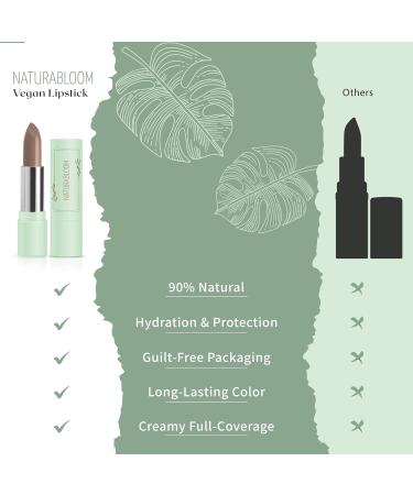 Vegan Lipstick Hazel - Long Lasting Hydrating Color with Natural Oils & Butters | Premium Shea Butter & Coconut Extract Full-Coverage Lipstick - Buy Online on GoSupps.com