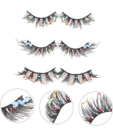minkissy 3 Pairs Decor Fake Eyelashes False Lashes Makeup Supplies Fake Lashes for Performance False Eyelashes Individual Fake Lashes Individual Makeup Accessories Fluffy Chemical Fiber Set - Buy Online on GoSupps.com