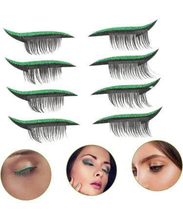 Healvian Eyeliner Sticker For Women False Eyelashes Green Quick Application Ideal For Occasions 4x15cm vegetable - Buy Online on GoSupps.com
