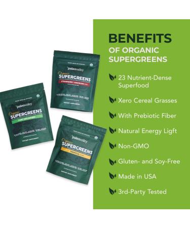 Paleovalley Organic Supergreens Powder - 23 Superfoods with Prebiotic Fiber for Energy and Immunity Support - No Cereal Grasses for Maximum Absorption - Pure Unflavored, 30 Servings Unflavored 7.84 Ounce (Pack of 1) - Buy Online on GoSupps.com