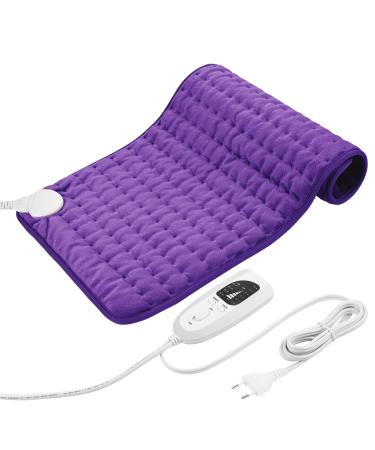 Heating cushion heat cushion with automatic shutdown heat cushion for back neck shoulder belly soft flannel surface purple (30 x 60 cm) 30x60cm purple