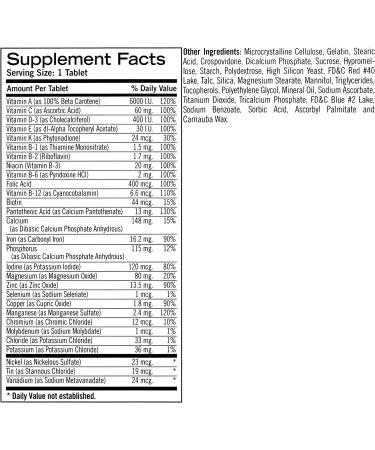 Geritol Complete Tablets - 100 Count Bottle - Energizing Multivitamin Supplement - Buy Online on GoSupps.com