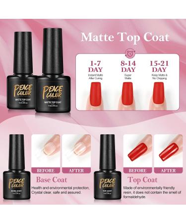PEACECOLOR Gel Nail Kit with 36W Lamp - 20 Color Starter Set with Glossy & Matte Top Coats - Manicure Tools for DIY at Home - Buy Online on GoSupps.com