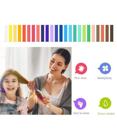 Haircarrow 24 Color Hair Ceride Set | Non-Toxic Washable Temporary Hair Colors for Kids & Adults | Perfect for Halloween Parties & Festivals - Buy Online on GoSupps.com