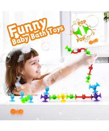 Echocube Suction Toy Set | 28 Silicone Suction Cup Bathing Toys for Kids 3+ | Sensory Play Stress Relief & Travel Toys for Toddlers & Adults - Buy Online on GoSupps.com