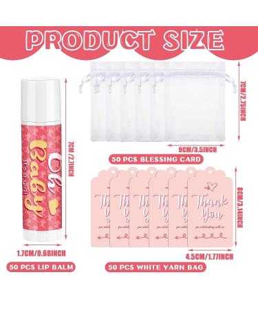 50 Sets Baby Shower Lip Balm Favors with Organza Bags & Thank You Tags - Warm Style Baby Shower, Baptism & Birthday Party Supplies - Buy Online on GoSupps.com