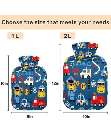 NAANLE Cartoon Bear 1L Heat Bottle - Transparent Hot Water Bottle for Bed | Hand & Foot Warmer | Pain Relief & Cold Therapy - Buy Online on GoSupps.com