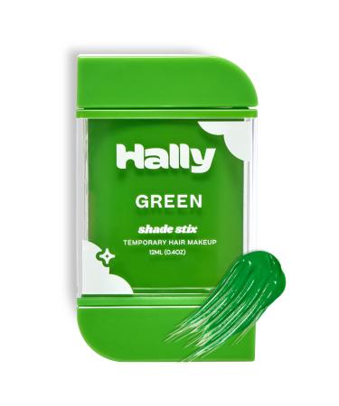 HALLY Shade Stix | Green | Temporary Hair Color for Kids & Adults | Ditch Messy Hair Spray Paint  Chalk  Wax & Gel | One-Day  Wash-Out Hair Dye | Washable & Safe | Green Hair Makeup for Boys & Girls