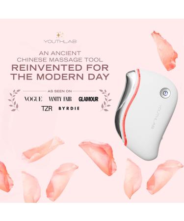 ProSculpt Gua Sha - Ultimate Anti-Aging Skin Tool with Heat & Vibration for Firming Puffiness Relief Tension Relief - White Rose Gold - Buy Online on GoSupps.com