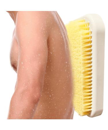 wowomoker WOWOMOKER Back Exfoliating Bath Wash Pad  Back Scrubber for Shower  Back Shower Brush Friendly with Inflexible Arms  Deep Clean to Relax Your Body  Back Scrubber for Elderly White (70187)
