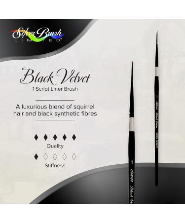 Silver Black Velvet Script Liner Watercolor Paint Brush - Size 1 Short Handle - Buy Online on GoSupps.com