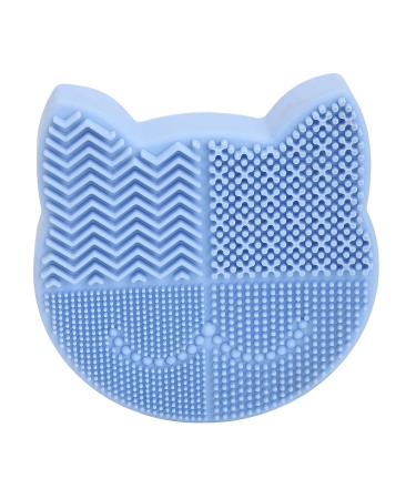 2 in 1 Silicone Makeup Brush Cleaning Mat & Bowl - Easy Compact Cleaner for Brushes (Blue) | Shop Internationally - Buy Online on GoSupps.com