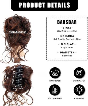 Long beard ball head wig bun grab clip Fluffy natural scrunchie bridal cocktail hairpin Messy Hair Bun Extensions Curly Wavy Hair Scrunchies Messy Bun Hairpiece (Light brown with darker shades) - Buy Online on GoSupps.com