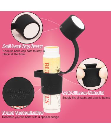 Desing Wish Silicone Lip Balm Holder with Silicone Zipper Pouch Portable Lip Balm Keychain Sleeve - Silicone Storage Bag for Lip Balms/Small Cosmetics/Earphones/Keys - Black Lip Balm Holder & LIp Balm Holder & Bag Black - Buy Online on GoSupps.com