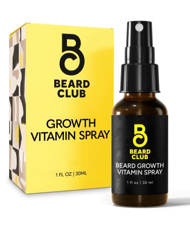 Beard Club Vitamin Spray for Facial Hair Growth - Natural Formula for Fuller Thicker Beard Easy-to-Use Nourishing & Soothing for All Beard Types & Skin Growth Spray