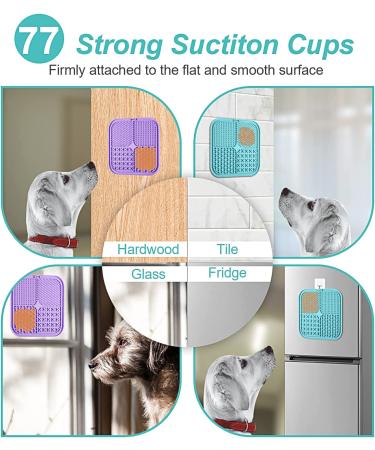 2 Pack Feeding Mat for Dogs & Cats | Slow Feeder & Non-Slip Design | Anxiety Relief & Training | Perfect for Yogurt & Peanut Butter | Blue & Purple - Buy Online on GoSupps.com