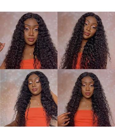 Amanda HD Transparent Deep Wave 24 Inch Brazilian Virgin Lace Front Wig - Pre Plucked 180% Density Wet & Wave Closure Wig for Women - Buy Online on GoSupps.com