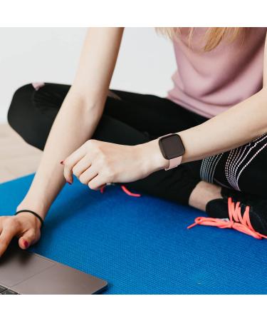 Vancle Silicone Sports Armband for Fitbit Versa | Replacement Bracelet for Versa 2 Versa Lite & SE - Pink (S) - Buy Online on GoSupps.com