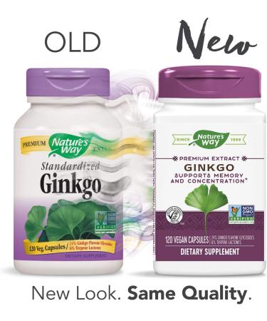 Nature's Way Ginkgo Biloba 120 Vegan Capsules - Boost Memory & Focus - Buy Online on GoSupps.com