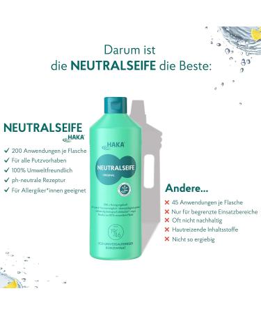HAKA Neutral Soap All-Purpose Cleaner | 3x1 Kg - 600 Applications pH-Neutral Long-Lasting Citrus Scent Pasty Fresh 1L - Ideal for International Shipping - Buy Online on GoSupps.com