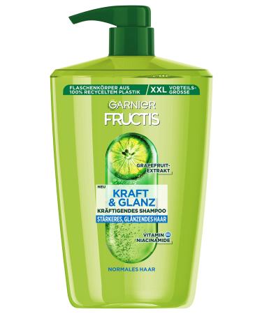 Garnier fructis strength and shine strong shampoo XXL gives the hair back strength and energy for stronger and shiny hair maxi format 1000 ml - Buy Online on GoSupps.com