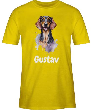 Personalized Dachshund T-Shirt for Men - Custom Dog Owners Gift | Shirtracer XXL Yellow - Buy Online on GoSupps.com