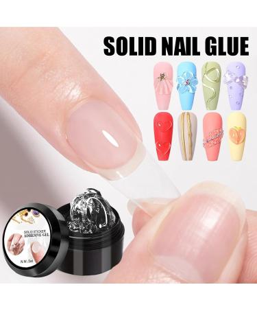 Huehkir Nail Sculpting Gel - Waterless Glue for 3D Extensions - Modeling Gel for False Nails | For Home Manicure and Pedicure for Women and Girls French Tips Rhinestone Flower Foil Charm - Buy Online on GoSupps.com