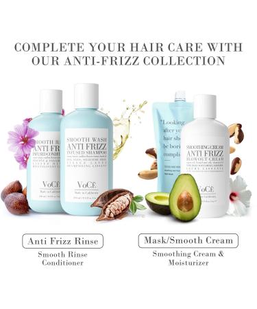 VoC Haircare Natural Smooth Shampoo - Anti-Frizz Curl Defining Shine Enhancing | Vegan Cruelty-Free Non-Toxic with Aloe Seed & Buriti Oil (8.5 oz - Buy Online on GoSupps.com