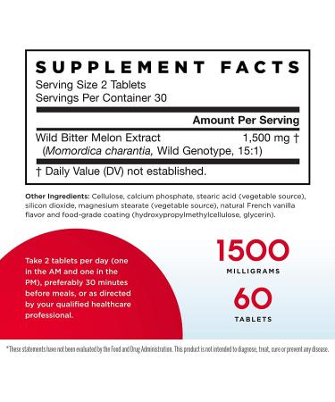 Buy Jarrow Formulas Wild Bitter Melon Extract | 60 Tablets - Best Price & Quality - Buy Online on GoSupps.com