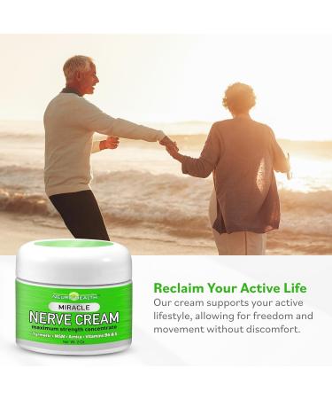 Miracle Nerve Cream - XL 4oz JAR - Maximum Strength - Turmeric and Arnica Blend for Neuropathy Discomfort Relief - Soothing Foot & Hand Formula with MSM B6 E - Made in USA NERVE CREAM JAR 4oz FBA - Buy Online on GoSupps.com