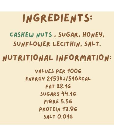 GoodFoodDelivered Honey Roasted Cashew Nuts - Freshly Roasted - 500g Bag Roasted 500g - Buy Online on GoSupps.com