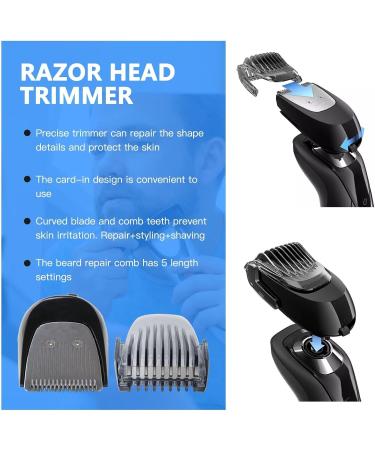 Black Replacement Shaver Head Trimmer for Philips Norelco RQ12 RQ11 RQ10 - Compatible with Sensotouch Arcitec Series 5000 9000 RQ1150 RQ111 RQ32 RQ1250 S9911 Smartclick Beard Styler - Buy Online on GoSupps.com