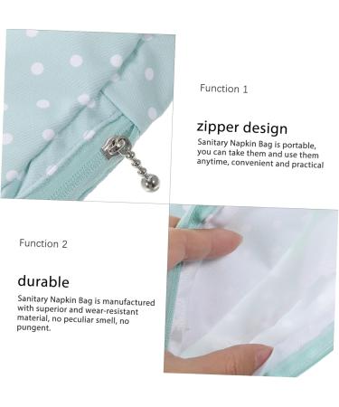 ABOOFAN 2ST Aunts Towel Pocket Wallet & Cosmetic Bag - Light Green Makeup & Hygiene Organizer (16x15x2cm) - Perfect for Menstruation & Travel - Buy Online on GoSupps.com