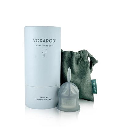 VOXAPOD Menstrual Cup Large Size with Case - #1 Active Cup - Wear for 12 Hours - Most Comfortable Easy Removal Leak-Proof - Reusable Period Cup Medical-Grade Silicone - Heavy Flow