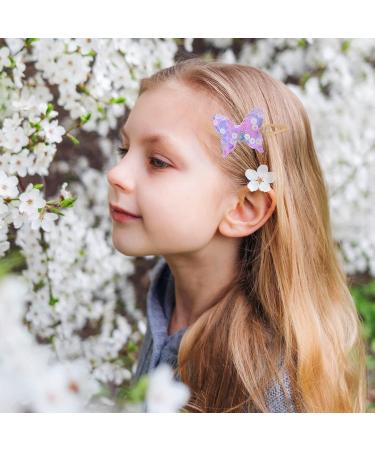 Lusofie 16Pcs Cute Snap Hair Clips for Girls - Sparkly Metal Clips in Star, Crown, Heart, and Butterfly Shapes - Sequins Hair Barrettes for Girls - Buy Online on GoSupps.com