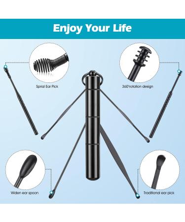 17 Pcs Stainless Steel Ear Pick Set - Ear Wax Removal & Cleaning Kit with Brush and Storage Box - Buy Online on GoSupps.com