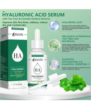 3 Pack Balancing Hyaluronic Acid Serum with Tea Tree & Centella Asiatica - Hydrate & Soothe - 30ml Each - Buy Online on GoSupps.com