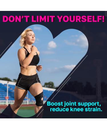 Knee Brace with Side Stabilizers for Pain Relief | Adjustable Patellar Support for Men & Women - Ideal for Running Meniscus Tear & Arthritis | One Size Fits 17-23 Inches - Buy Online on GoSupps.com