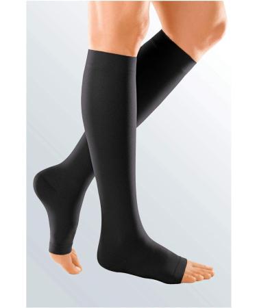 Vitalphysio Compression Knee Stockings CCL2 - 18-24 mmHg Support for Varicose Veins & Blood Circulation - Elastic Toe-Free Black XL - Buy Online on GoSupps.com