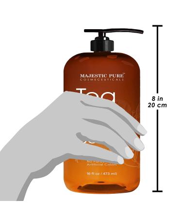 Majestic Pure Tea Tree Hand Soap - Aloe Vera & Rosemary - Sulfate Free Liquid Wash (16 fl oz) - Buy Online on GoSupps.com