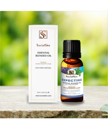  SocialSkn Expecting Blend Essential Oils for Diffusers for Home (15ml) - Pregnancy Essentials Gifts for Mom - Pregnancy Oil Blend - Perfect for Diffusers and Oils - Buy Online on GoSupps.com