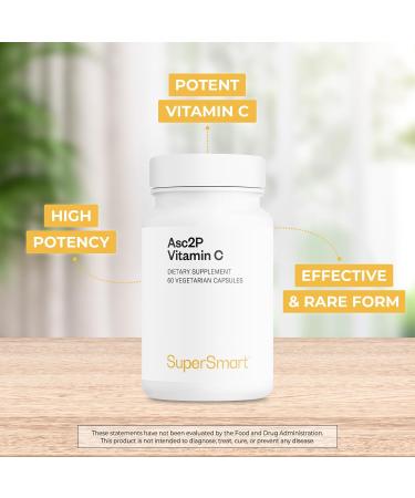 Supersmart Asc2P 500mg/day - Anti-Aging & Antioxidant Vitamin C Supplement - Non-GMO, Gluten Free - 60 Veg Caps - Buy Online on GoSupps.com
