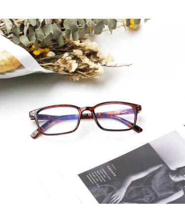 Cojwis Blue Light Blocking Reading Glasses 2 Pack - Anti-Dizzy Spring Hinge Tortoiseshell Glasses for Men & Women | 0.00x - Buy Online on GoSupps.com